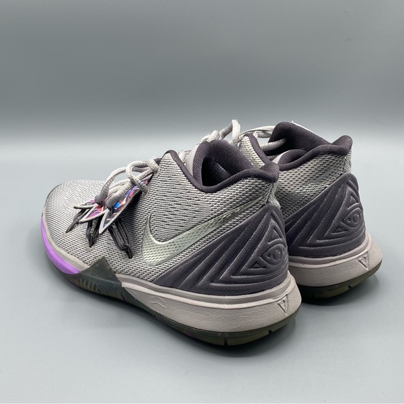 Nike Kyrie 5 Graffiti Grey Purple Basketball Shoes - Picture 3 of 4